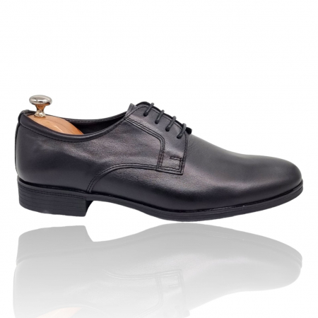 Pantofi Casual Pentru Barbati - Pantofi Bărbați Casual Din Piele Naturală Neagra 1314