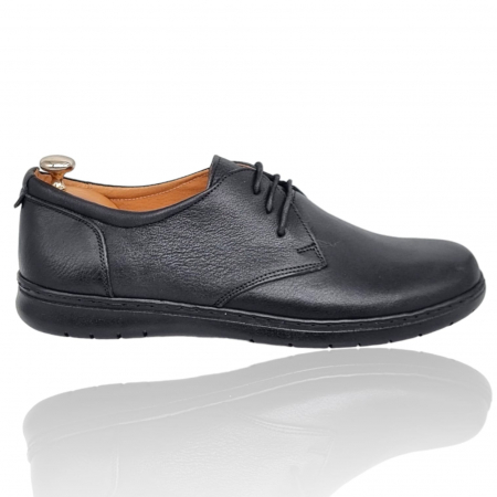 Pantofi Casual Pentru Barbati - Pantofi Bărbați Casual Din Piele Naturală Neagra 1323