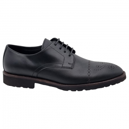 Pantofi Casual Pentru Barbati - Pantofi Bărbați Casual Din Piele Naturală Neagra 1330