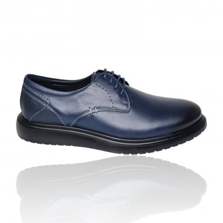 Pantofi Eleganti Pentru Barbati - Pantofi Bărbați Eleganți Din Piele Naturală Blue 1690