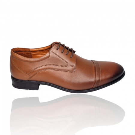 Barbati - Pantofi Bărbați Eleganți Din Piele Naturală Maro 1670