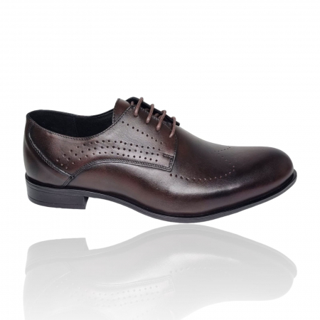Barbati - Pantofi Bărbați Eleganți Din Piele Naturală Maro 1675