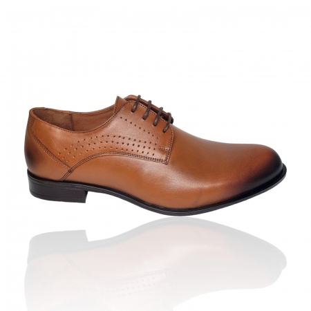 Pantofi Eleganti Pentru Barbati - Pantofi Bărbați Eleganți Din Piele Naturală Maro 1678