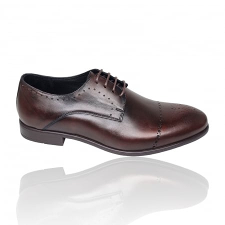 Pantofi Eleganti Pentru Barbati - Pantofi Bărbați Eleganți Din Piele Naturală Maro 1689