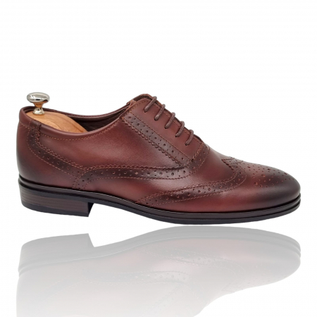 Barbati - Pantofi Bărbați Eleganți Din Piele Naturală Maro 1712