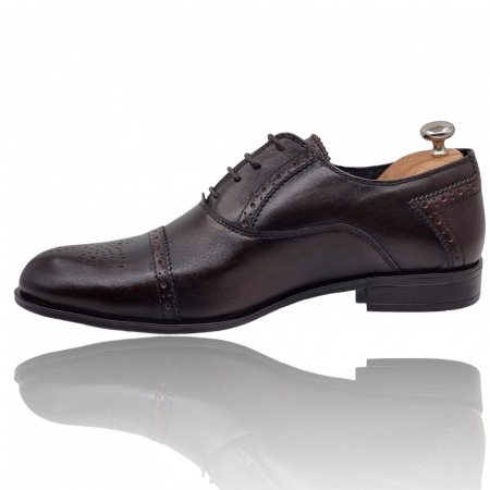 Pantofi Bărbați Eleganți Din Piele Naturală Maro 283 [7]