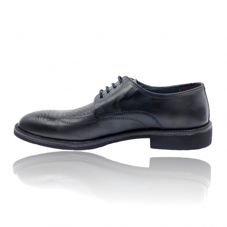 Pantofi Bărbați Eleganți Din Piele Naturală Neagră 1666 [6]