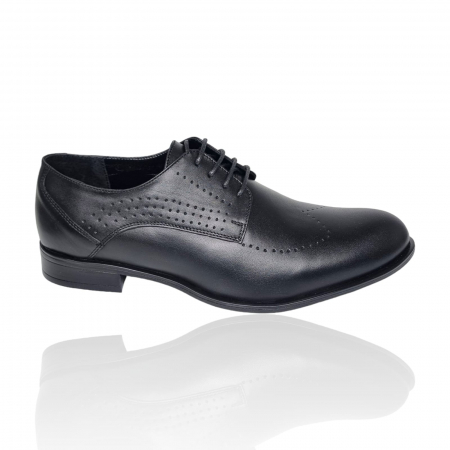 Pantofi Eleganti Pentru Barbati - Pantofi Bărbați Eleganți Din Piele Naturală Neagră 1675
