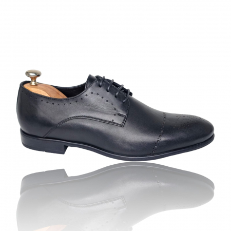 Barbati - Pantofi Bărbați Eleganți Din Piele Naturală Neagră 1704