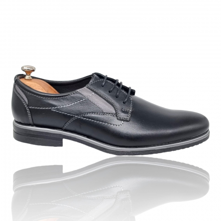 Pantofi Eleganti Pentru Barbati - Pantofi Bărbați Eleganți Din Piele Naturală Neagră 1709