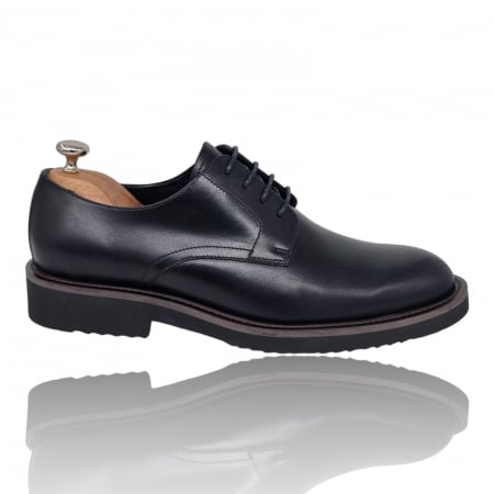 Barbati - Pantofi Bărbați Eleganți Din Piele Naturală Neagra 1719