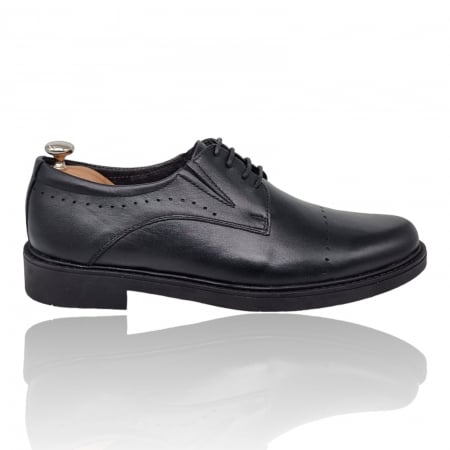 Barbati - Pantofi Bărbați Eleganți Din Piele Naturală Neagra 1722
