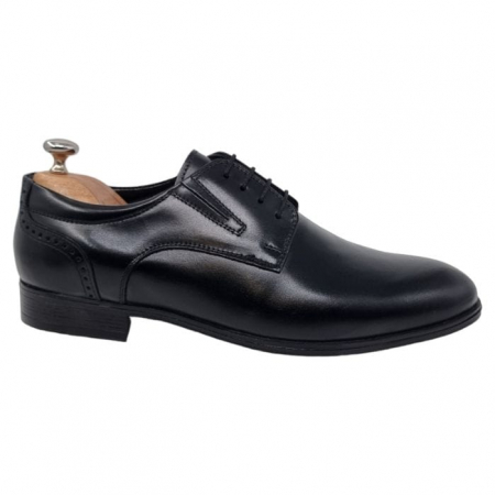 Barbati - Pantofi Bărbați Eleganți Din Piele Naturală Neagra 1743
