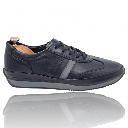 Pantofi Bărbați Sport Din Piele Naturală Neagră 1288 [8]