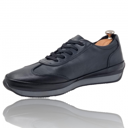 Pantofi Bărbați Sport Din Piele Naturală Neagră 1288 [5]