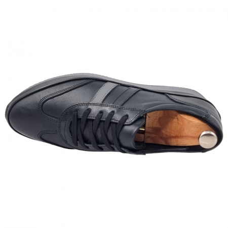 Pantofi Bărbați Sport Din Piele Naturală Neagră 1288 [11]