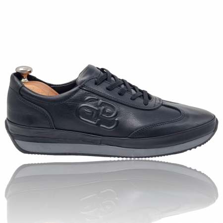 Barbati - Pantofi Bărbați Sport Din Piele Naturală Neagră 1289