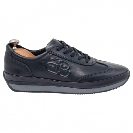 Pantofi Bărbați Sport Din Piele Naturală Neagră 1289 [10]