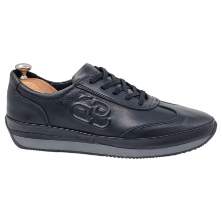 Pantofi Bărbați Sport Din Piele Naturală Neagră 1289 [17]
