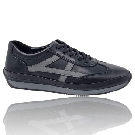 Pantofi Bărbați Sport Din Piele Naturală Neagră 1290 [4]