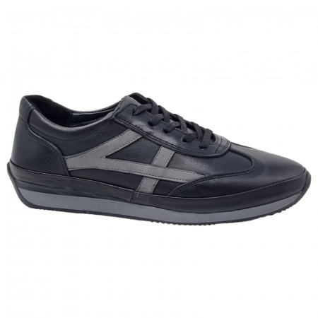 Pantofi Bărbați Sport Din Piele Naturală Neagră 1290 [13]