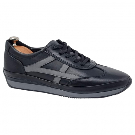 Pantofi Bărbați Sport Din Piele Naturală Neagră 1290 [11]