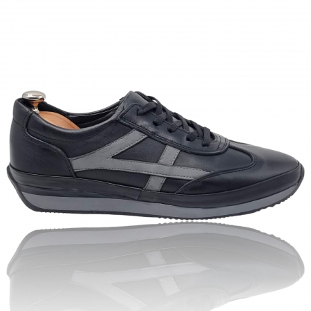 Barbati - Pantofi Bărbați Sport Din Piele Naturală Neagră 1290