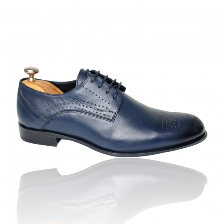 Pantofi Eleganti Pentru Barbati - Pantofi Bărbați Eleganți Din Piele Naturală Blue 1698