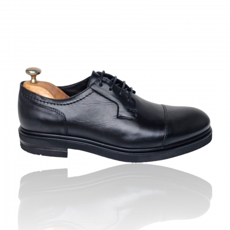 Pantofi Eleganti Pentru Barbati - Pantofi Bărbați Eleganți Din Piele Naturală Neagră 1700