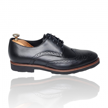 Pantofi Eleganti Pentru Barbati - Pantofi Bărbați Eleganți Din Piele Naturală Neagră 1702