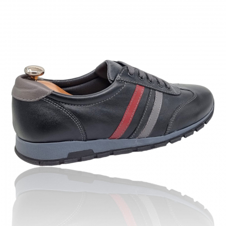 Pantofi Bărbați Sport Din Piele Naturală Neagră 1204 [1]