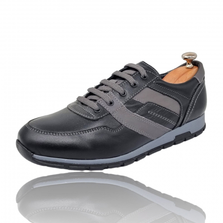 Pantofi Bărbați Sport Din Piele Naturală Neagră 352 [8]