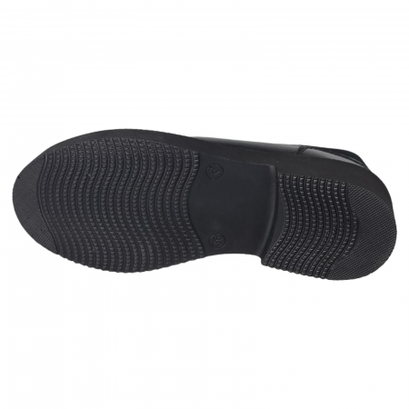 Pantofi Damă Casual Confort Din Piele Lăcuită Neagră 5017 [1]
