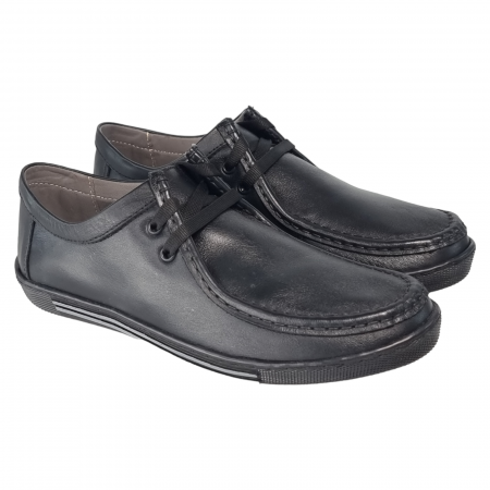 Pantofi Damă Casual Confort Din Piele Naturală Neagră 5023 [3]