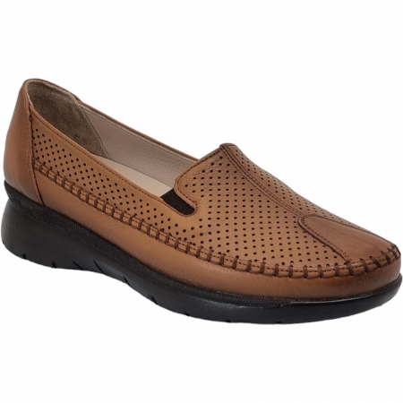 Pantofi Damă Casual Confort Din Piele Naturală Maro 5028 [2]