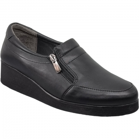 Pantofi Damă Casual Confort Din Piele Naturală Neagră 5029 [2]
