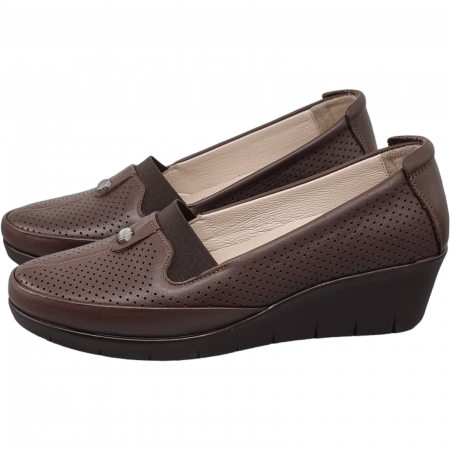 Pantofi Damă Casual Confort Din Piele Naturală Maro 25131 [1]