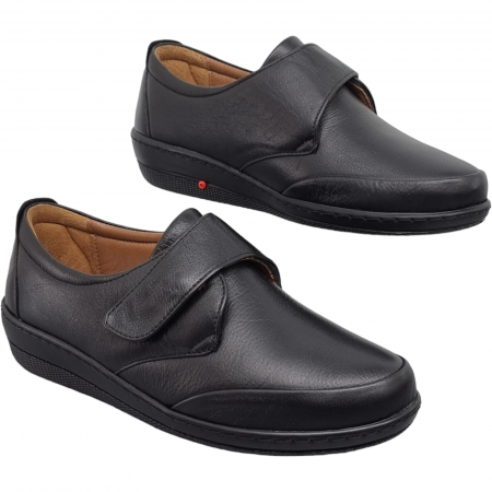 Pantofi Damă Casual Confort Din Piele Naturală Neagră 5035 [1]