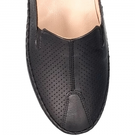 Pantofi Damă Casual Confort Din Piele Naturală Neagră 5008 [2]