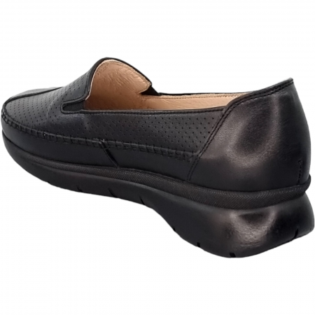 Pantofi Damă Casual Confort Din Piele Naturală Neagră 5008 [4]