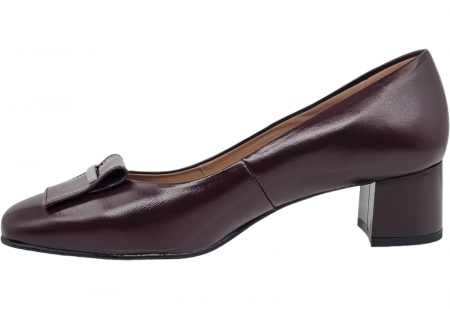 Pantofi Damă Eleganți Din Piele Naturală Bordo 3196 [7]