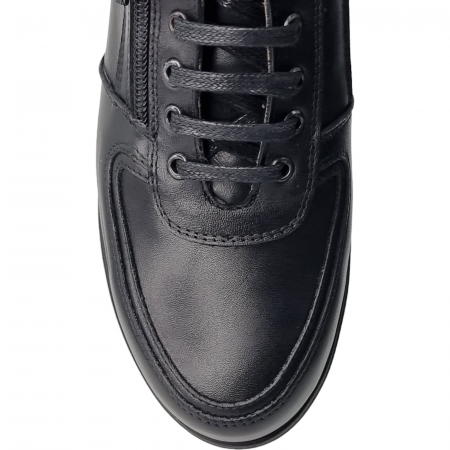 Pantofi Damă Casual Confort Din Piele Naturală Neagră 5005 [4]
