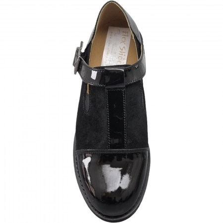 Pantofi Damă Casual Din Piele Naturală Neagră 5007 [2]
