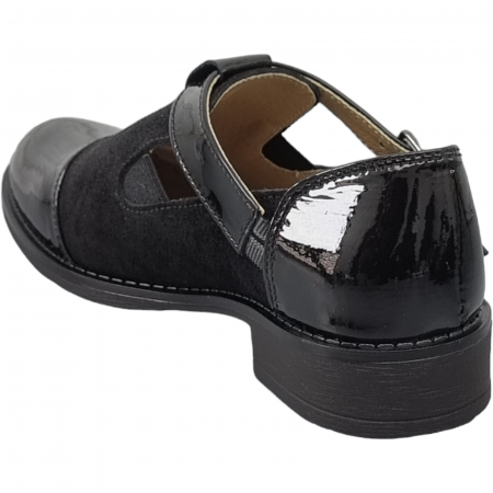 Pantofi Damă Casual Din Piele Naturală Neagră 5007 [5]