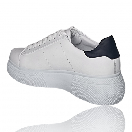 Pantofi Damă Casual Confort Din Piele Naturală Albă 5166 [2]