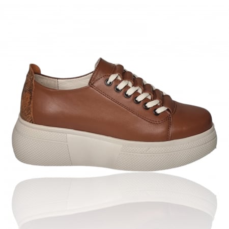 Femei - Pantofi Damă Casual Confort Din Piele Naturală Maro 5167