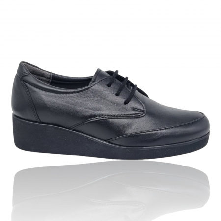 Femei - Pantofi Damă Casual Confort Din Piele Naturală Neagră 5185