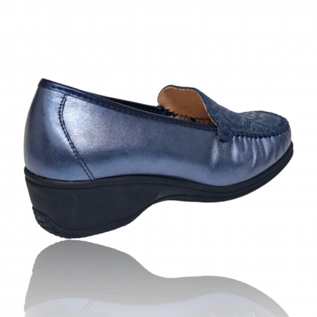 Pantofi Damă Casual Confort Din Piele Naturală Blue  5190 [3]