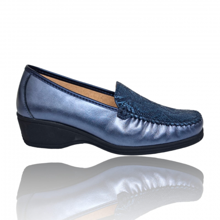 Femei - Pantofi Damă Casual Confort Din Piele Naturală Blue  5190