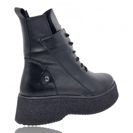 Ghete Damă Casual Din Piele Naturală Neagră 8766 [8]